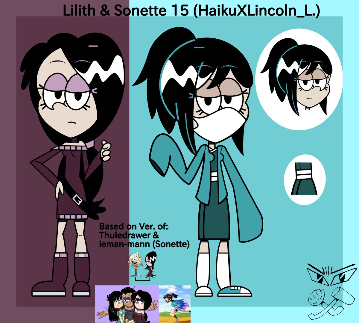 Ossu! The two of them are Lilith and sonette (Linku) Lilith: Thuledrawer (ver.) Sonette .: Thuledrawer (ver.) + ieman-mann (ver.) #Linku #TheLoudHouse #originalcharacter