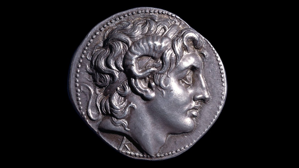 31. Coin with Head of AlexanderAlexander's conquests were first bankrolled by the rich gold and silver mines of ThraceHe then conquered Persia, capturing 5 million kilos of gold