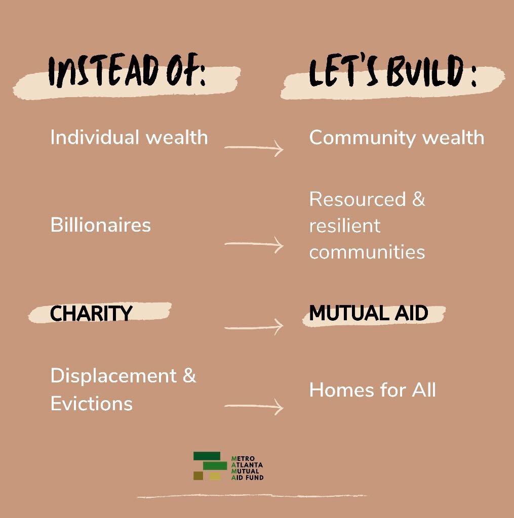 On #FuckCapatalismFriday consider the world you're building. In Atlanta the #MAMAFund #MetroAtlantaMutualAidFund is working to build something new. Check us out and consider making a donation during the #30daysofgiving. Cash app $AtlantaMutualAidFund or check out site