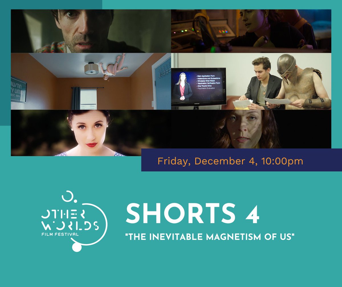 OtherWorldsATX's tweet photo. Join us for our fourth, and final, shorts block SHORTS 4 - THE INEVITABLE MAGNETISM OF US.
Fri, Dec. 4th at 10pm
This block will showcase: A BETTER YOU, A GRIEVANCE WITH GRAVITY, JUMP, PALLIDUS, PERMITS AND APPROVALS, and KNOW-IT-ALL.
🎥: @_Misconceived_
#OtherWorlds2020 #OW2020 https://t.co/U6jOa85kOs