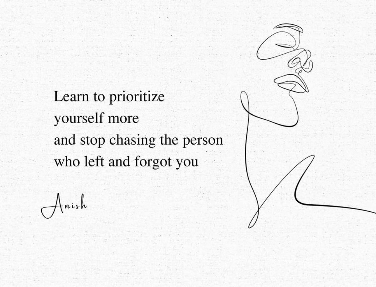 learn to prioritize yourself more.