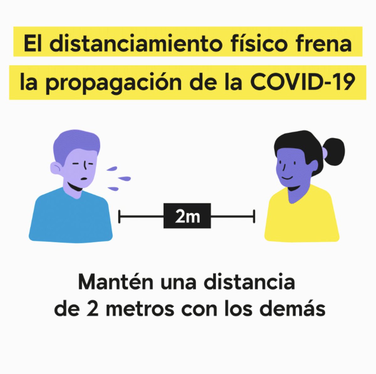 ONUMX's tweet photo. #SharedVerified
El distanciamiento físico frena la propagación de la #COVID19. 
Mantén una distancia de 2 metros con los demás para reducir el riesgo de contagio.
#OnuMxCOVID19 https://t.co/iwTu1LHqtX