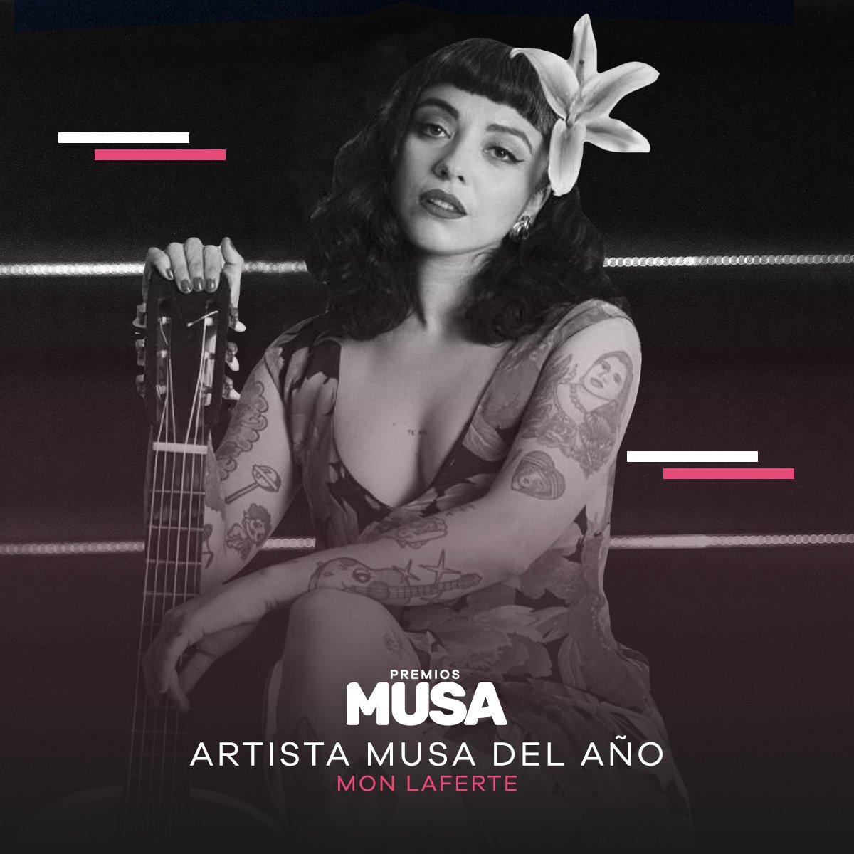 LaferteCharts's tweet photo. .@monlaferte ganó su primer #PremioMUSA en la categoría "Artista Musa del Año". Felicidades! 🎉 https://t.co/U7jbYF6Fwt