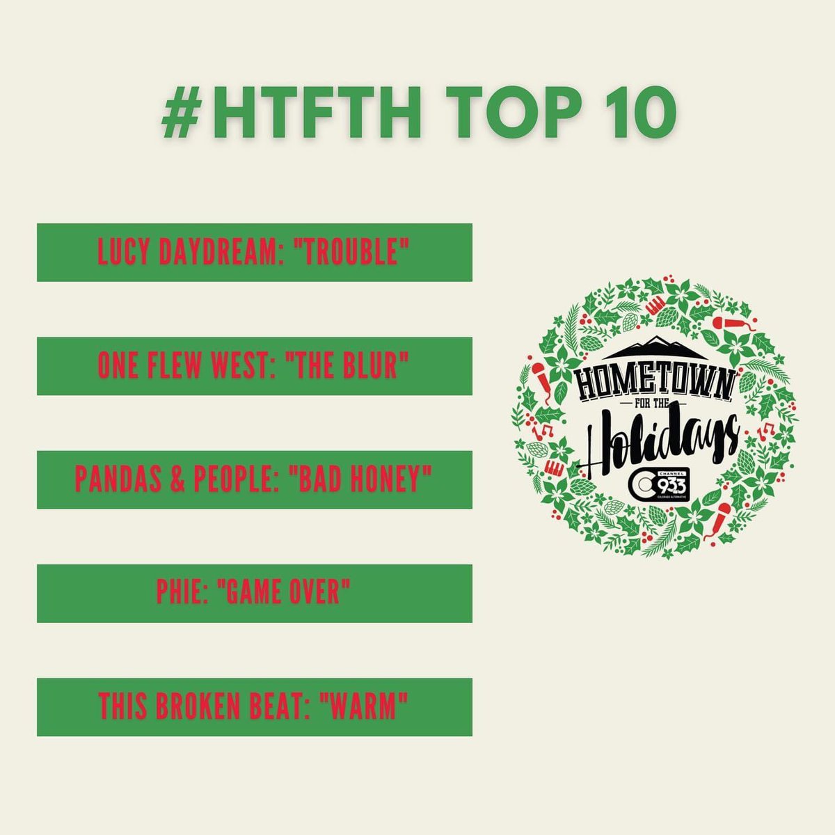 thisbrokenbeat's tweet image. we are SOOO stoked &amp;amp; honored to be included @ktclchannel933’s hometown top 10 this year. incredibly stacked line-up of some killer songs. make sure you head to their website to check em all out! Our song “Warm” will be coming your way so soon!