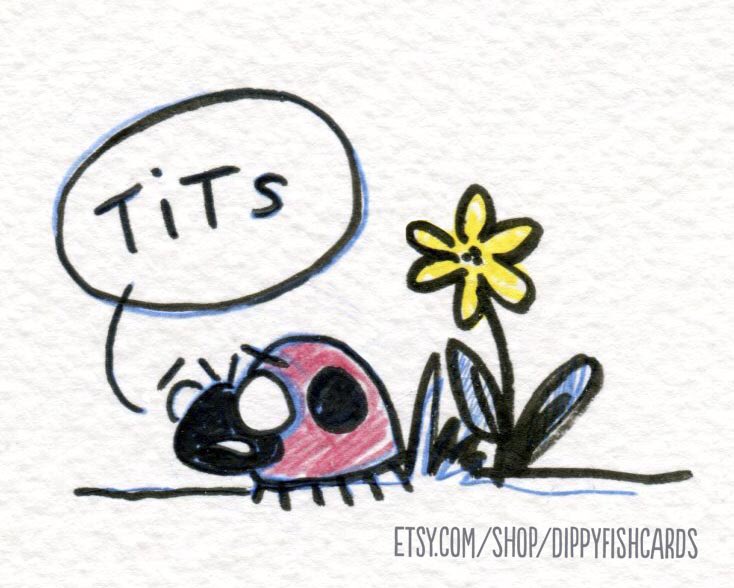 December 5: AdVENTI’m trying to be festiveBut this year’s just been The PitsSo here’s a forlorn ladybirdExpostulating “TITS” #advent  #illo_advent2020