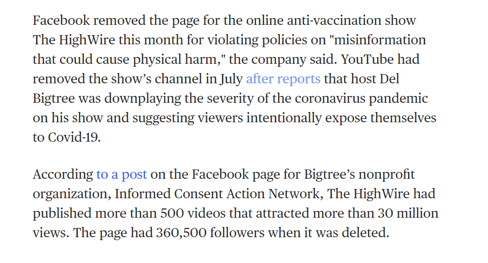 But starting in 2020, something happened that caused this extremely profitable anti-vax grift to change -- COVID-19.Del shifted almost entirely to virus denialism and fearmongering about an eventual vaccine.  https://www.nbcnews.com/tech/tech-news/covid-19-vaccines-face-varied-powerful-misinformation-movement-online-n1249378
