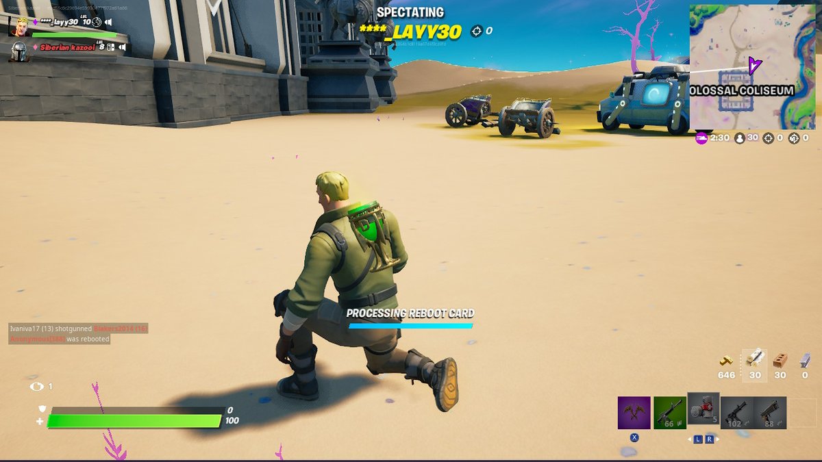 PenguinRando's tweet photo. @epicgames @fortnite there is this weird bug where teamates can reboot teamates from far just reporting a bug thank u. https://t.co/DWpI2jAltz