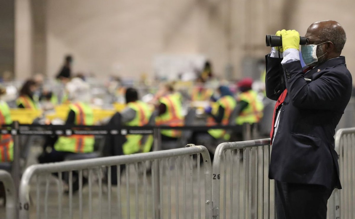 CTCLIn many states officials consolidated the vote-counting & ballot-curing in sporting arenas & large venues.Election officials could claim that they were adhering to legal requirements that observers be “in the room”, but keep them far from the actual counting & curing.