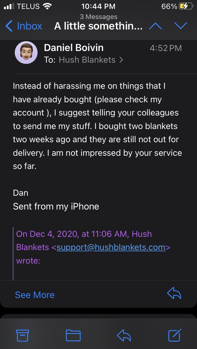 MonFoodBlog's tweet image. Be careful if you buy #hushblankets