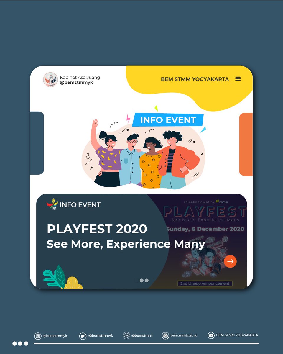 bemstmmyk's tweet image. [ INFO EVENT ] 

Hallo sobat Miko🐰

Sudah siap untuk melihat #MoreVirtualExperience di Playfest 2020 by @narasitv dari rumah secara GRATIS?

Festival dengan beragam pengalaman yang menawarkan konten, komunitas, dan kolaborasi hebat serta serangkaian hiburan yang memikat.

-c