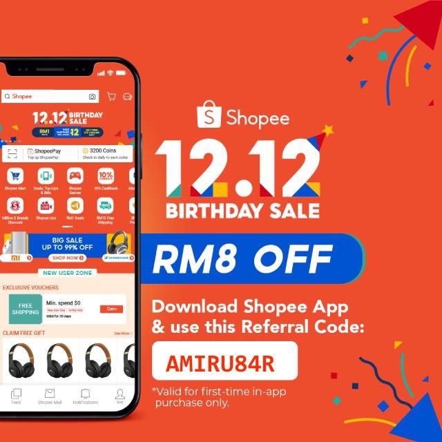 AmirulRpang's tweet photo. Use my referral code AMIRU84R to get Diskaun RM8.00 off your first purchase! Download Shopee now to enjoy free shipping and lowest price guaranteed deals! https://t.co/4ejbxzOuaJ https://t.co/ghMjzqSeGW