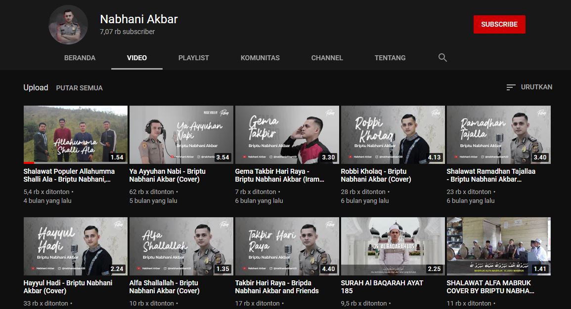 Channel YouTube Nabhani Akbar