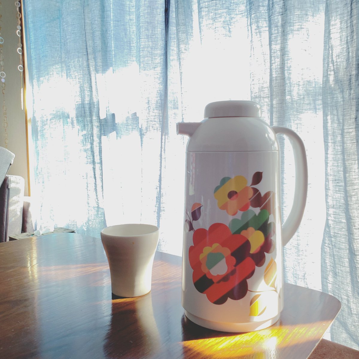 月 象印の花柄ポット届いた