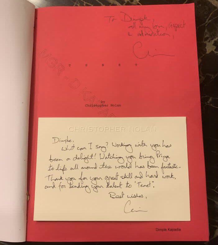 Here’s my proud son-in-law moment! #ChristopherNolan pens a heartfelt note to #DimpleKapadia on the eve of their release.Had I been in her place,I wouldn’t have been able to move in awe but having watched her working her magic in #Tenet,I couldn’t be more happy and proud of Ma ♥️