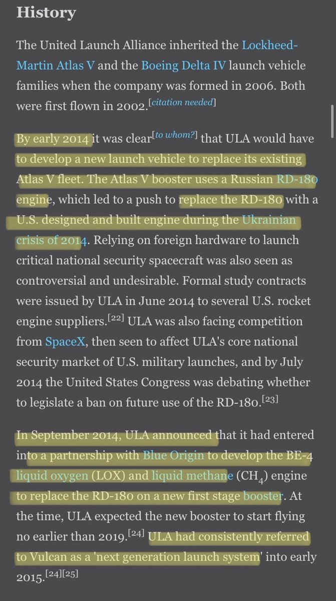 7/ The Dream Chaser is launched on the Vulcan Centaur, a launch system created after the 2014 Ukrainian revolution.