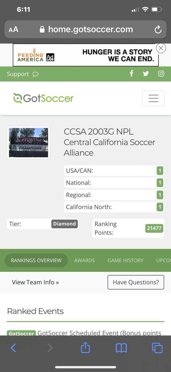 ddfernandezzz's tweet photo. Congrats to the ladies of CCSA Alliance 03 NPL Soccer team @CCSAlliance They just hit #1 in the National @GotSoccer rankings! We have some Ballers in the Central Valley @LindsayAllStar @JuliaLopez3 @FresnoSportsMag @FresnoBeeSports @PAGMETER @NorCalPreSoccer @ClovisRoundup https://t.co/lhau814mEf