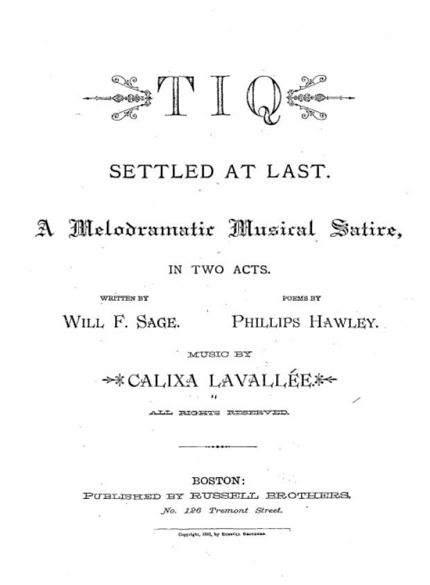 Lavallée’s most notable work besides “O Canada” was called “The Indian Question,” and was a wild and farcical operetta loosely based on General Custer and the war against Sitting Bull. It rehashed a range of colonial stereotypes and framed Sitting Bull as a “noble savage.” (3)