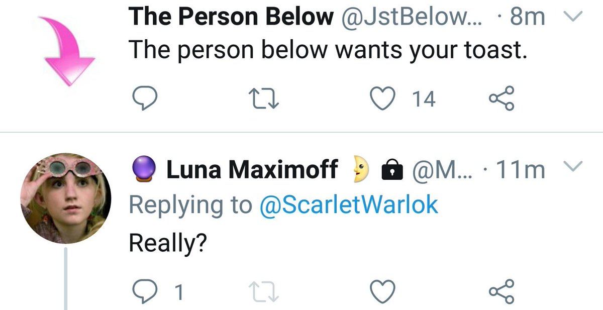 She can have all the toast, then!