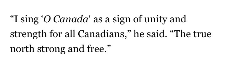 No great surprise that a man so associated with the national anthem should also be a longtime purveyor of right/far-right politics (anti-abortion crusader, Conservative party hopeful, and now evidently a denier of the highly contagious virus that has killed over 1.5M people.) (9)