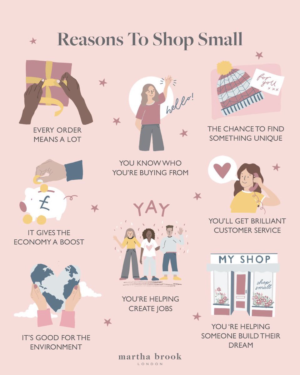 💙It’s #SmallBizSatUK today💙

Please support your local small businesses as much as you can this year.

Did you know research shows that for every £1 spent, 63p stays in the local economy!?

Here are some other great reasons from <a href="/MarthaBrookLDN/">Martha Brook</a> 

#leavenobusinessbehind