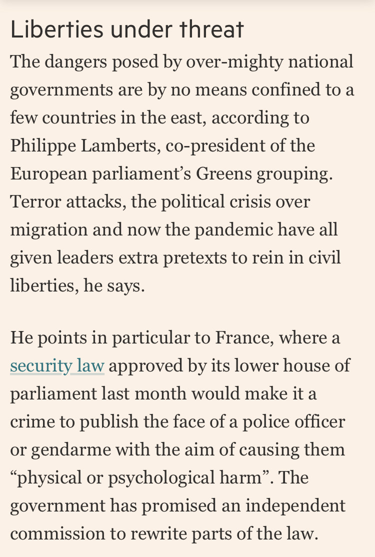 The article points out that this problem extends far beyond Hungary and Poland - or indeed the countries on the EU’s eastern and Mediterranean island peripheries that attract most attention in this debate.  (2/9)