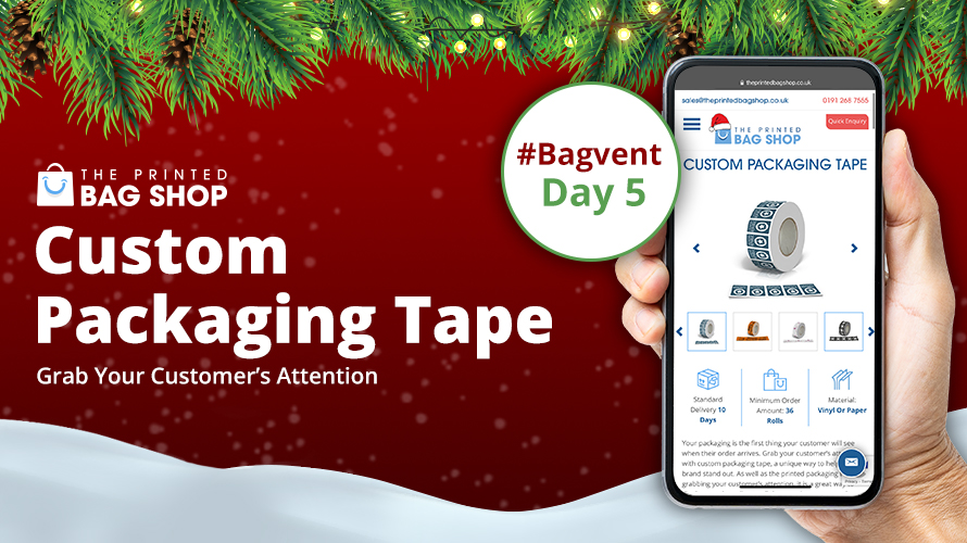 printedbagshop's tweet photo. #Bagvent | Day 5 🔴

One the 5th Day of Christmas The Printed Bag Shop gave to me... Custom Packaging Tape.

Order now: https://t.co/E5qDj2dFQB #packaging #bespoke https://t.co/YxtPr9ejY6