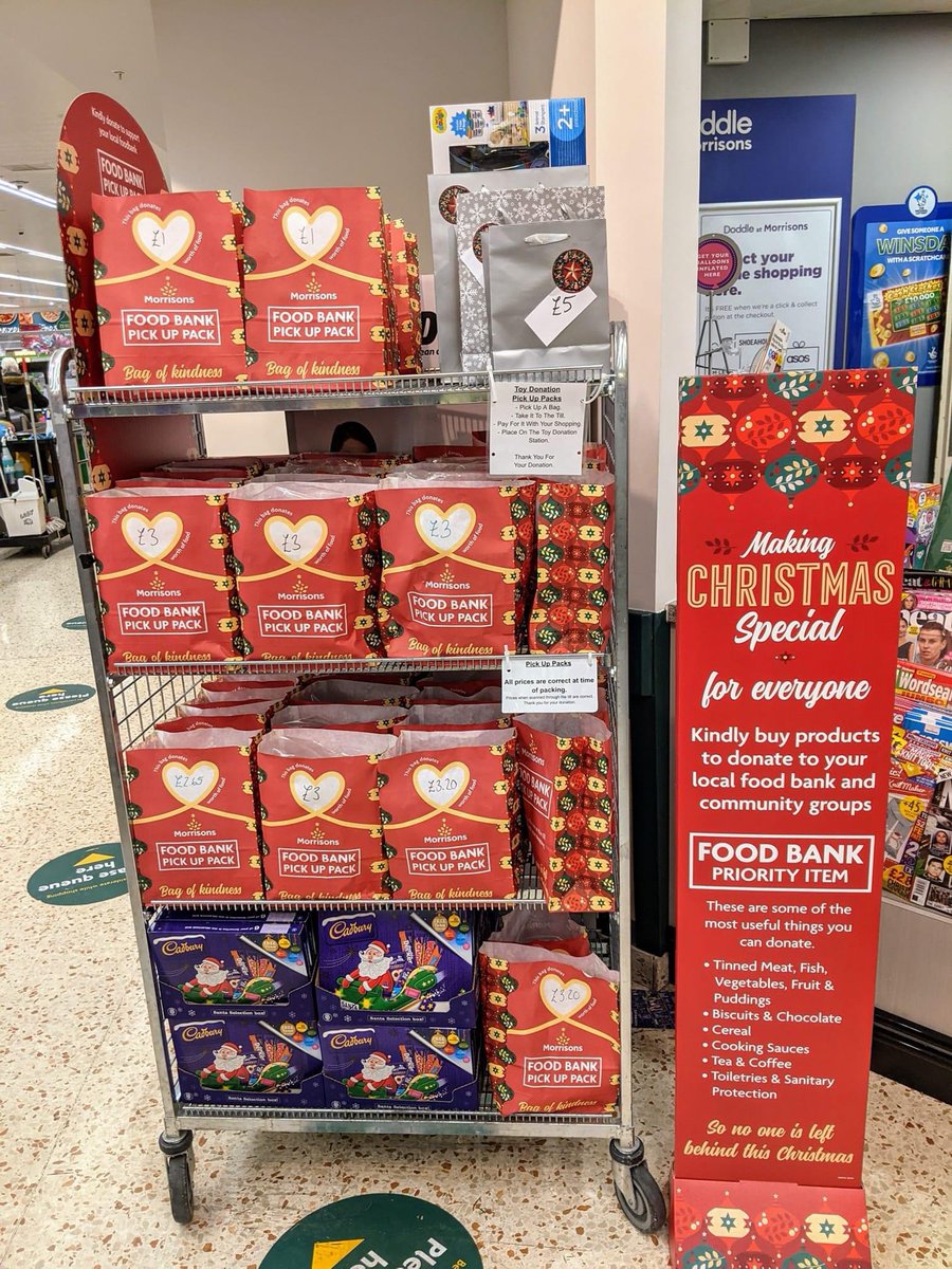 ALfoodbank's tweet photo. These are brilliant! @Morrisons #PickUpPacks are made up of items we need right now and are ready to pick up, pay for and donate easily, at prices form just Β£1
We know Morrisonβs customers love to help local people and the way these are flying off the shelves proves it. I https://t.co/iSiZbCiUIl