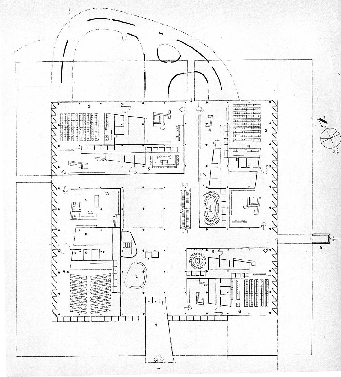 RevistaVolum's tweet photo. #DissabtesUnbuilt
Palau de Congressos a Estrasburg. Le Corbusier. 1964

L'edifici, una caixa de formigó vist, disposa d'uns espais interiors d'una fluïdesa extraordinària i un recorregut sinuós ascendent a través de rampes que culmina a la coberta. https://t.co/CEPDMrRj6G