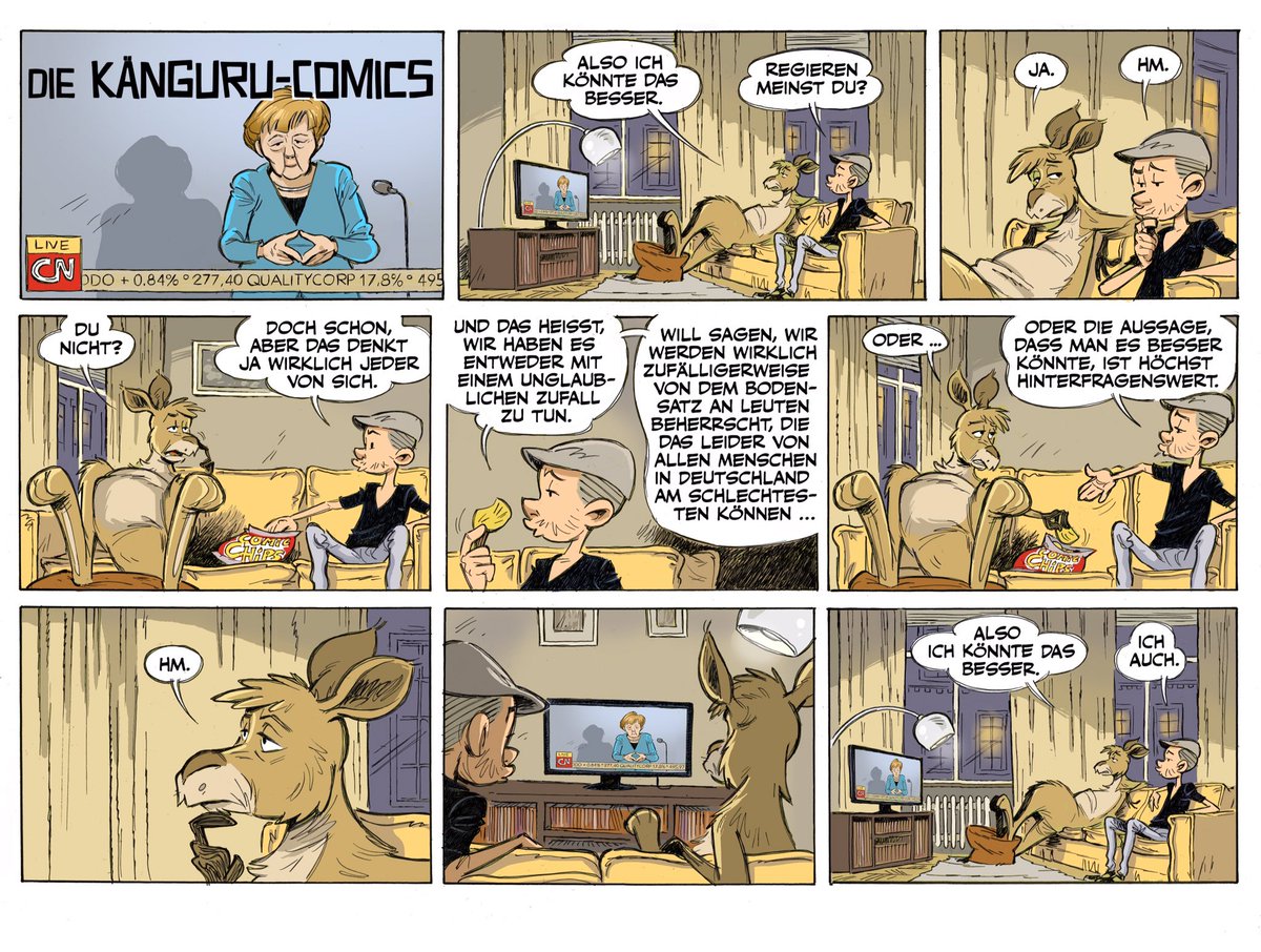 realMarcUwe's tweet image. Die Känguru-Comics, heute in Farbe! zeit.de/kaenguru #zeitonline #kaengurucomics