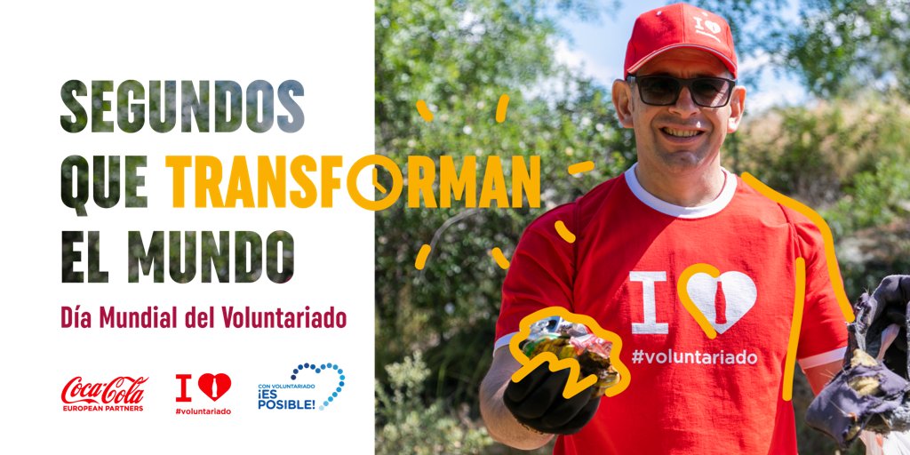 AnaDormouse's tweet photo. Hoy celebramos el #DíadelVoluntario. Porque hay segundos que transforman el mundo #ILoveVoluntariado. Gracias @CocaColaEP_es @CocaColaEP por promover este programa. Mucho que dar, mucho que aprender. https://t.co/LHOu74a7Bz