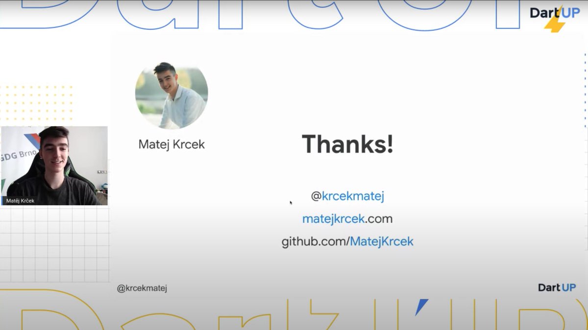 krcekmatej's tweet photo. Thanks, @WrikeTechClub @bunopus for having me at #DartUP 2020! It was amazing.

How to develop a Flutter ChatBot?

Check the code: https://t.co/pjl812HMuX

#Flutter #ChatBot https://t.co/ox8iUNQ2tX