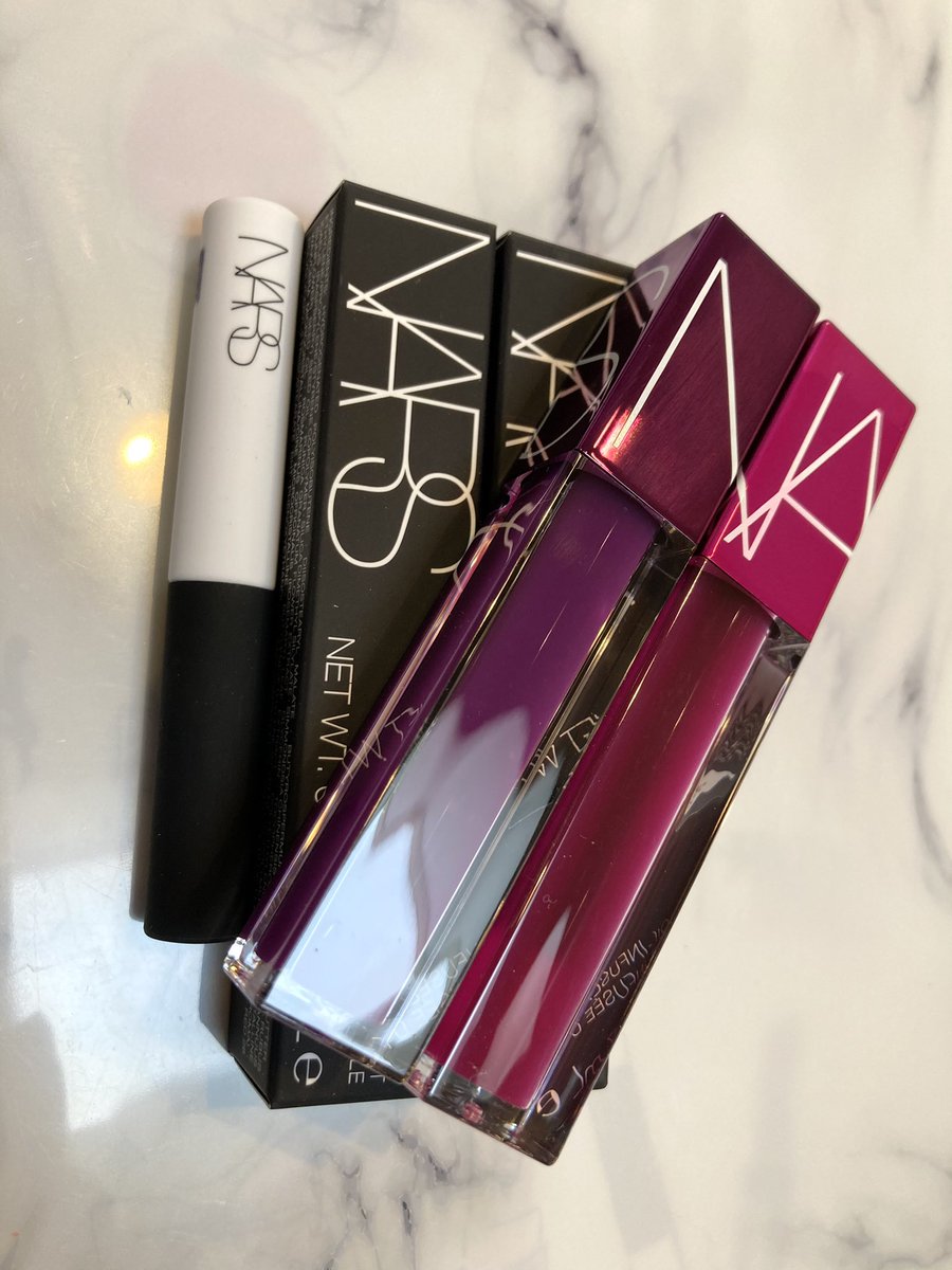渋谷 絵美里 守 Ote コスメ購入品 限定 Narsのリップ届いた オイル入りの潤うリップ 透け感が可愛い Nars オイルインフューズド リップティント 1144 Disco Infernal 1145 High Security サンプル スマッジプルーフ アイシャドー