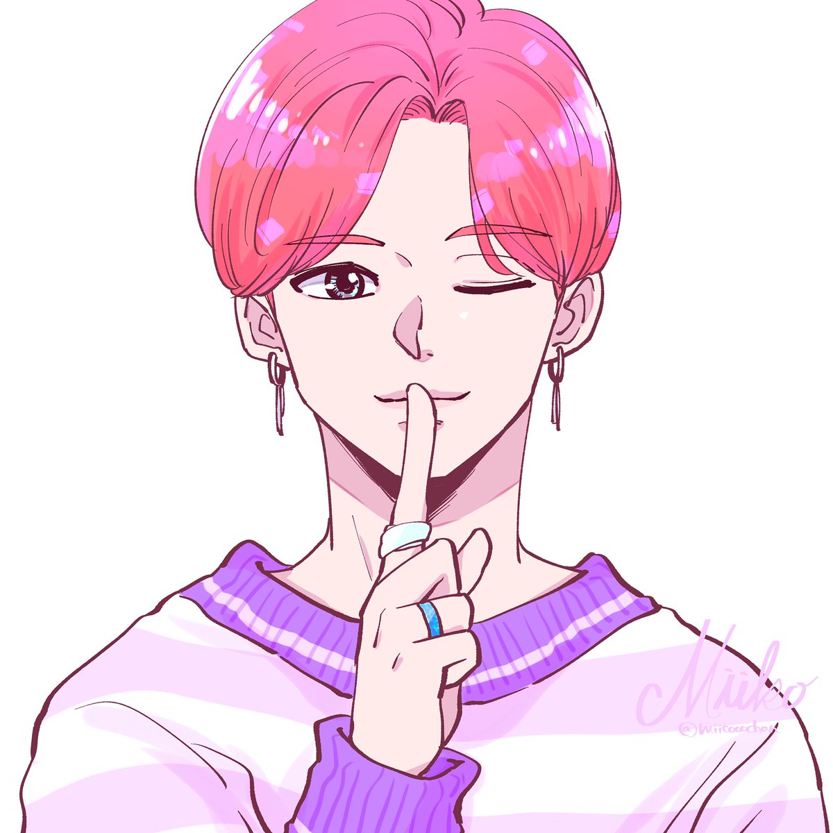 バンタンファンアート あげ直しです Jimin ミイコ のイラスト