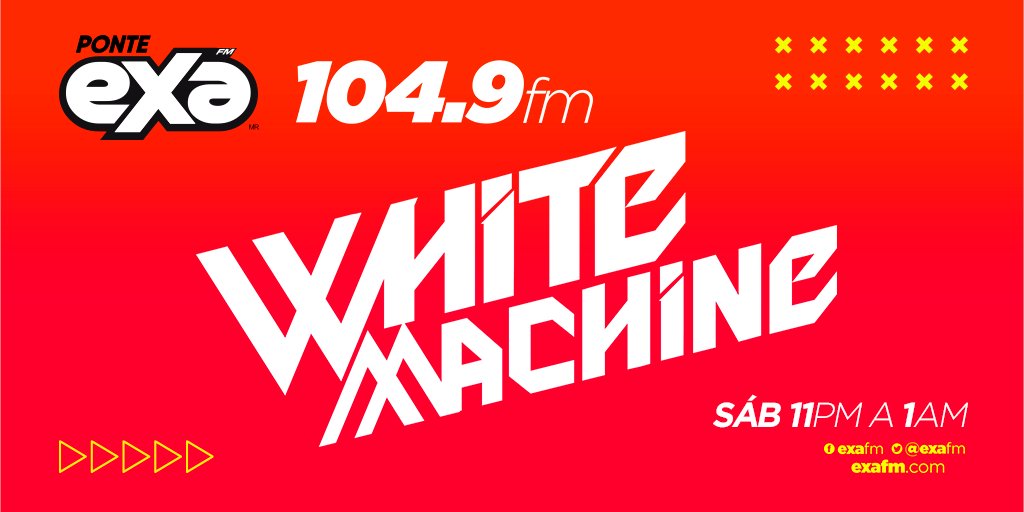 ExaFM's tweet photo. ¡Es momento de hacer reventar tus bocinas con los mejores beats de @loswhitemachine! 🎧🙌🎶
No te despegues del 104.9 fm...

📻 https://t.co/N9FMUogVez https://t.co/KjBGDQECZA