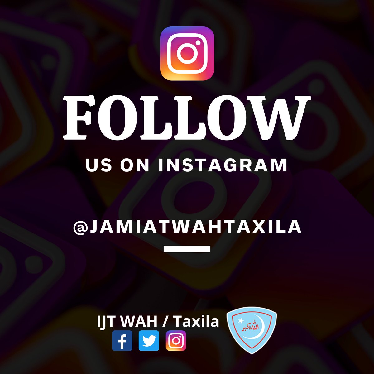 AhmadMShafqat's tweet photo. Follow Islami Jamiat-e-Talaba WAH / Taxila on intagram.
Insta Link :
https://t.co/eSR9ClBx9R
#jamiatwahtaxila #JamiatPK
#instagram #character_building https://t.co/KpuIjhh71j