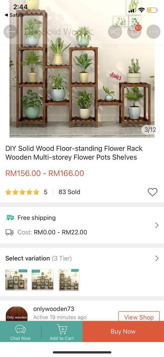 6. Wooden flower rack thingyBought this for my mom for her birthday. She loves it bery the much! Seller friendly gila, update whatsapp personally. Highly recommend seller niLink:  https://shp.ee/6m334n4&nbsp;