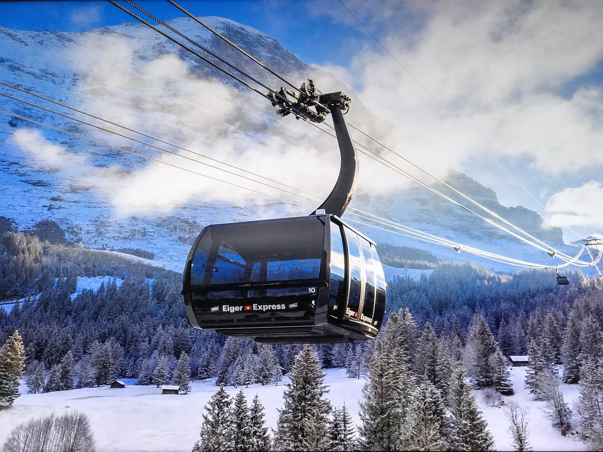 DarioBragaglia's tweet photo. #Svizzera Inaugurata la nuova avveniristica #funivia che collega in soli 15 minuti #Grindelwald con la stazione di #Eigergletscher a oltre 2300 metri di quota. Di qui coincidenza con il trenino che sale alla #Jungfraujoch Top of Europe (3.454 m.) #EigerExpress #JungfrauSkiRegion https://t.co/6UdRZEobuw