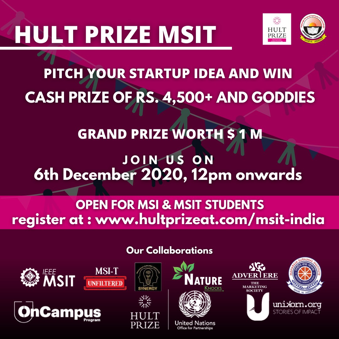 HultMsit's tweet photo. 6 December at 12 Noon
Pitch your startup idea on Food for Good
Register now
https://t.co/XUIFFARr0L

@HultMsit @mayorofimpact @ieeemsit @HultPrizeIndia https://t.co/qfNHwejba0