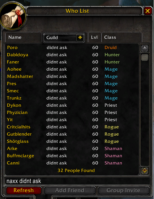 <didnt ask> (Netherwind-US) is currently in hour 14 of Naxxramas "progression" with no end in sight. Overtime raiding sadly isn't limited to retail, talk to your kids about reasonable raid hours before you find them in a 15 year old instance at 2 AM on a Friday.