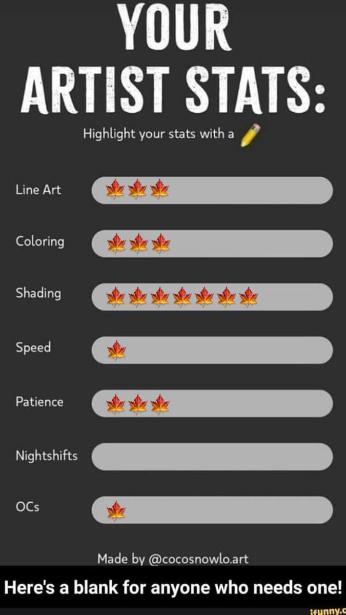 Blank stats posted as 3rd pic. Retweet and let fellow artists learn more about how u see your own art 🤩
#art #ArtistOnTwitter https://t.co/ovuVvyFzAE