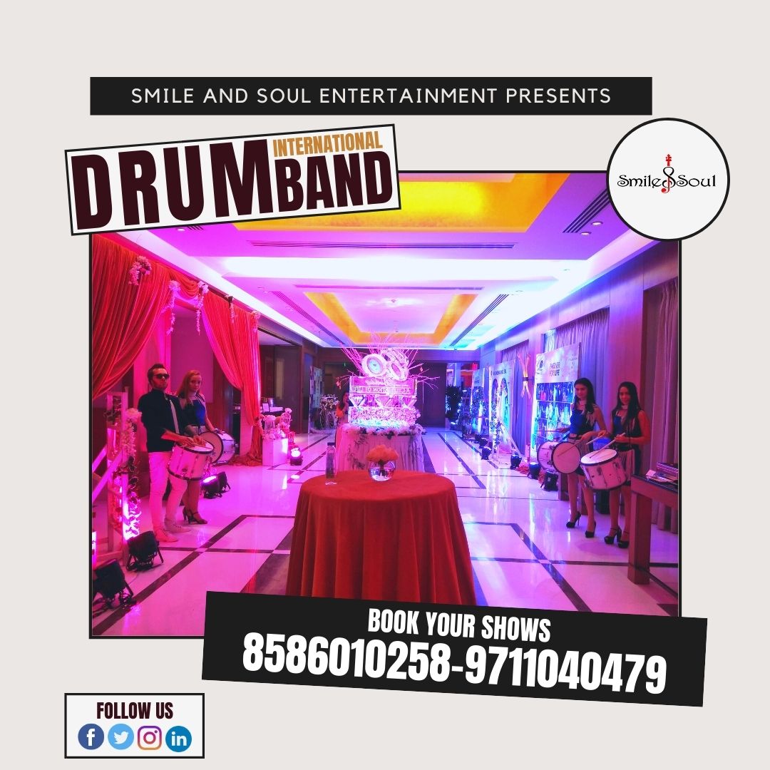 Smile and Soul Entertainment Presents 'INTERNATIONAL DRUM BAND'
For any query call: 8586010258 or email: info@smileandsoul.com
#Drum #DrumBand #InternationalDrumBand #RussianDrumBand #WeddingEntry #WelcomeEntry #Entry #SmileandSoul
