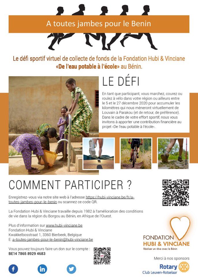 XavierLeblanc16's tweet photo. La Fondation @HubiVinciane 🇧🇪 lance un défi sportif virtuel https://t.co/u4xv7YqqeL 🇧🇯  #atoutesjambespourlebenin auquel vous pouvez contribuer à vélo, en courant, ou tout simplement en marchant. https://t.co/9481NPXlcx