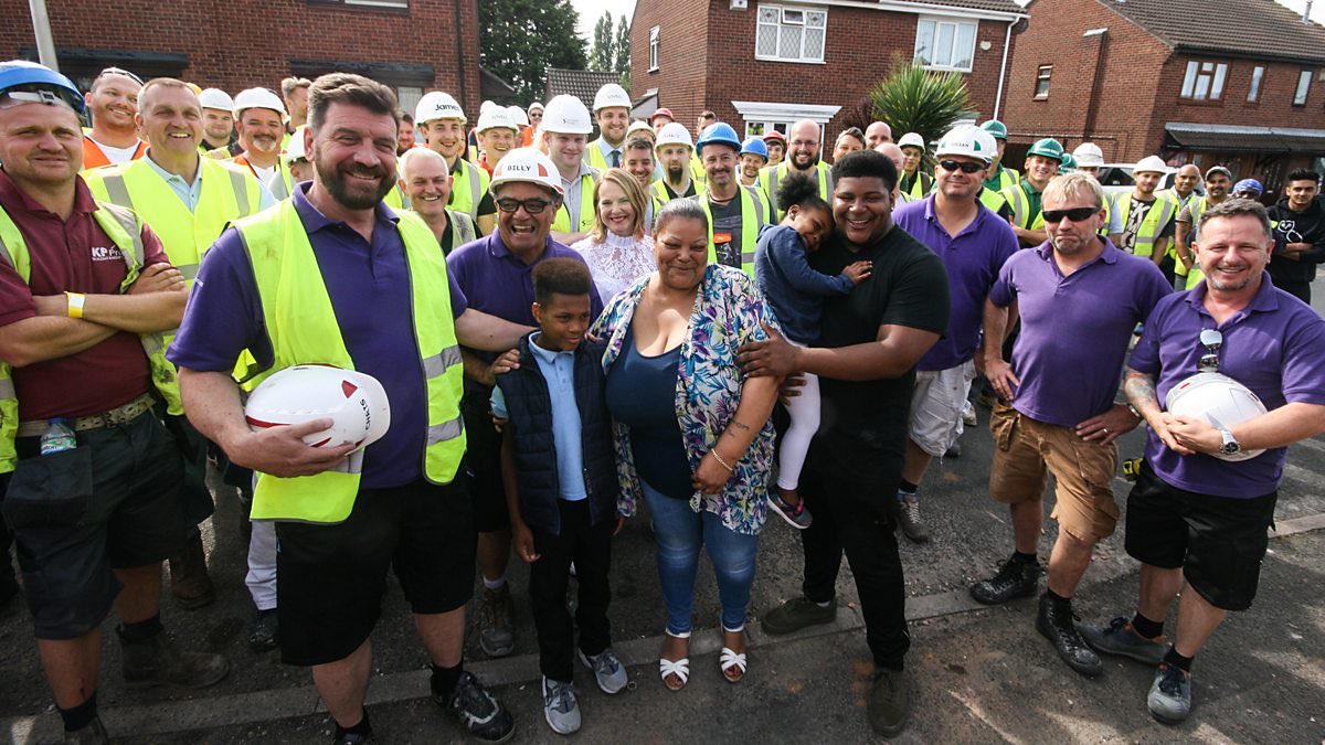 Local Construction companies selfishly give :materialsstaffmoneyequipment But also their:knowledgededicationexperienceexpertise...just to turn these people’s lives, which have been unfairly destroyed and disturbed, back to normality again. God love you, DIY SOS
