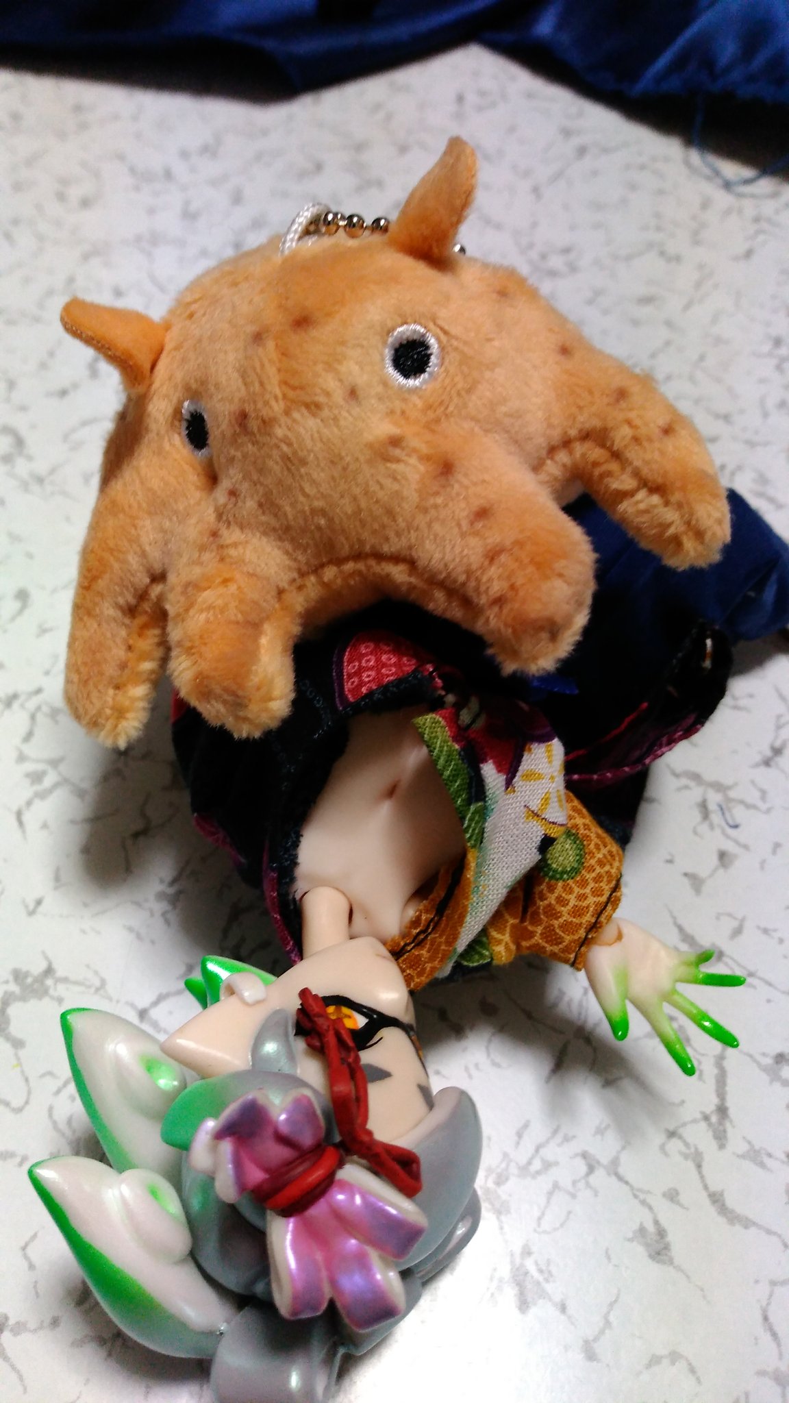 Naoki 4 19 03 深海魚のぬいぐるみのガチャ 斑点まで再現されていてなかなかいい