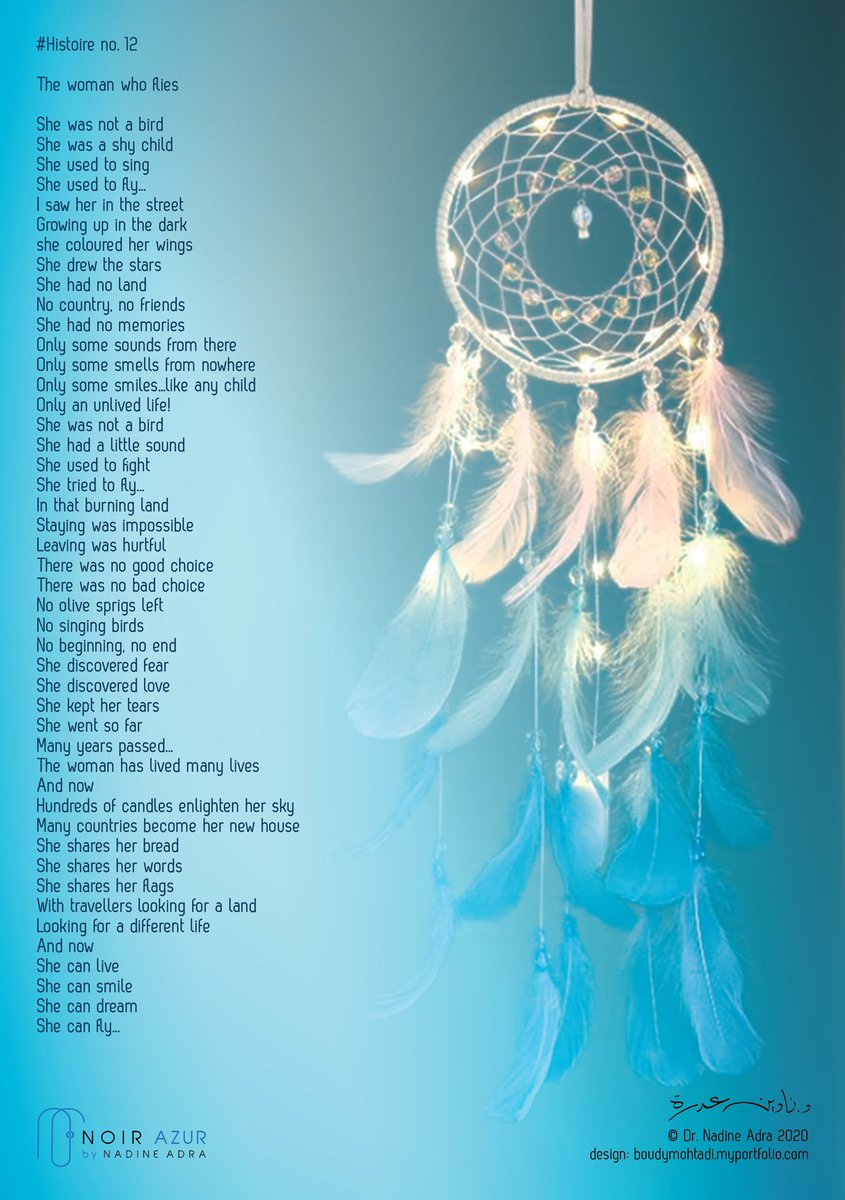 Voici la dernière de mes planches 2020 « Noir Azur ». Merci à tous mes lecteurs d’avoir apprécié ces 12 histoires vraies en 3 langues.
Une surprise est en cours de préparation pour 2021.
Histoire 12: The woman who flies  
#energie #poetry #art #writing #culture #storytelling