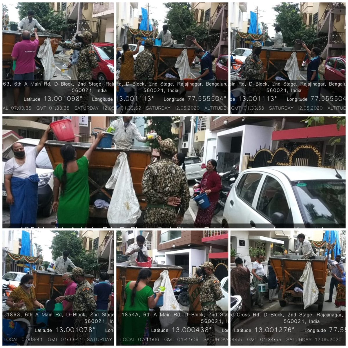 ಬಿಬಿಎಂಪಿ ವ್ಯಾಪ್ತಿಯಲ್ಲಿ ಸಾರ್ವಜನಿಕರು ತ್ಯಾಜ್ಯ ವಿಂಗಡಿಸಿ ನೀಡುವುದು &amp; ಸುರಕ್ಷತಾ ನಿಯಮಗಳನ್ನು ಪಾಲಿಸುವುದು ಕಡ್ಡಾಯವಾಗಿದೆ.

ಗಾಯಿತ್ರಿನಗರ ವಾರ್ಡ್ 76ರ ವ್ಯಾಪ್ತಿಯಲ್ಲಿ #ಬಿಬಿಎಂಪಿ ಕಸ ಸಂಗ್ರಾಹಕರು ಮನೆ ಮನೆಗೆ ತೆರಳಿ ಹಸಿ, ಒಣ ಮತ್ತು ನೈರ್ಮಲ್ಯ ತ್ಯಾಜ್ಯವನ್ನು ಪ್ರತ್ಯೇಕವಾಗಿ ಸಂಗ್ರಹಿಸುತ್ತಿರುವ ನೋಟವನ್ನು ಕಾಣಬಹುದು.