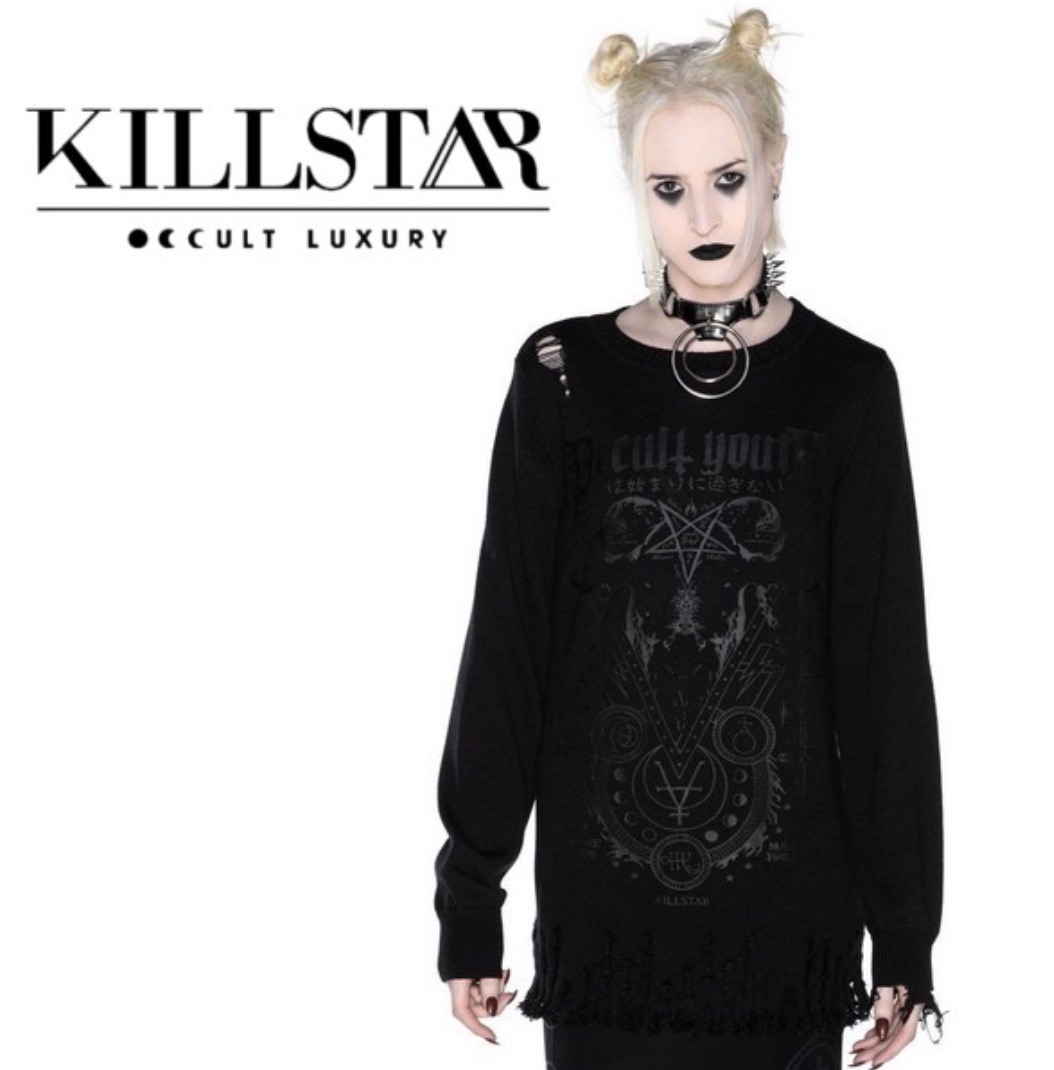 Qooza クーザ 大胆なダメージデザインがパンクなニットトップス カッコよくキマるユニセックスなトップスです 即納商品です 詳細はこちら T Co T8alhnssam Qooza クーザ ゴス ゴシック ゴシックファッション 個性派ファッション