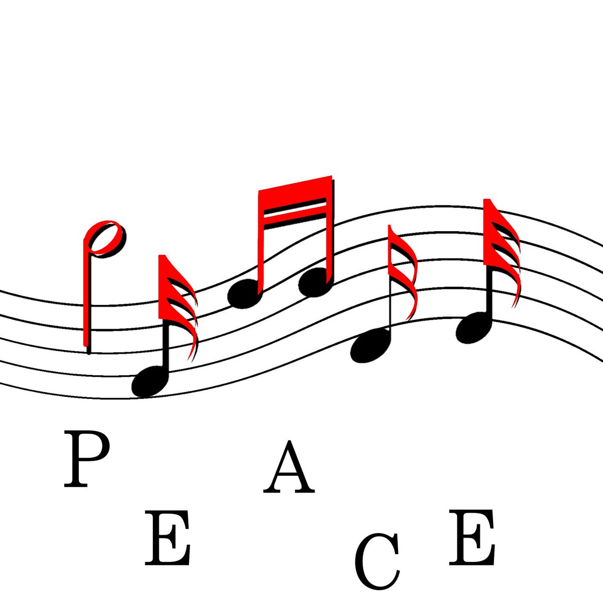 サイトーセーゾー Saitoseizo Peace Peace 音符 音符文字 イラスト