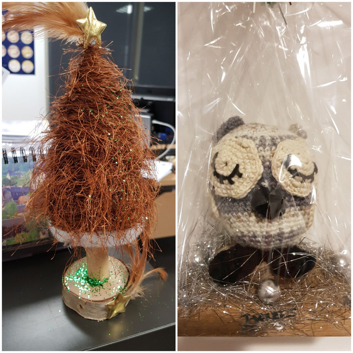 LSabrazat's tweet photo. 🎅🎄🎁Merci à ces deux résidentes qui ont pensé à moi en cette fin d'année. C'est joli et ça fait plaisir! Bon weekend à tous les résidents et résidentes d'EHPAD ainsi qu'à celles et ceux qui prennent soin d'eux.💝🧚‍♂️🧚‍♀️ https://t.co/O4VBpsjDWu