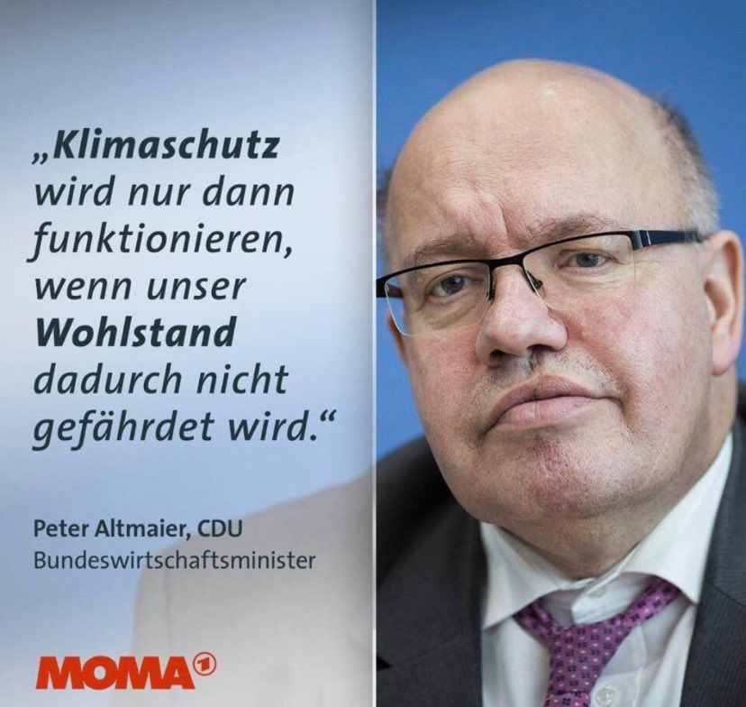 efesce's tweet photo. Der Stand der Forschung fomuliert das umgekehrt: 

"Unser Wohlstand wird nur dann erhalten bleiben, wenn wir konsequenten Klimaschutz betreiben." https://t.co/GAvBANvQSp